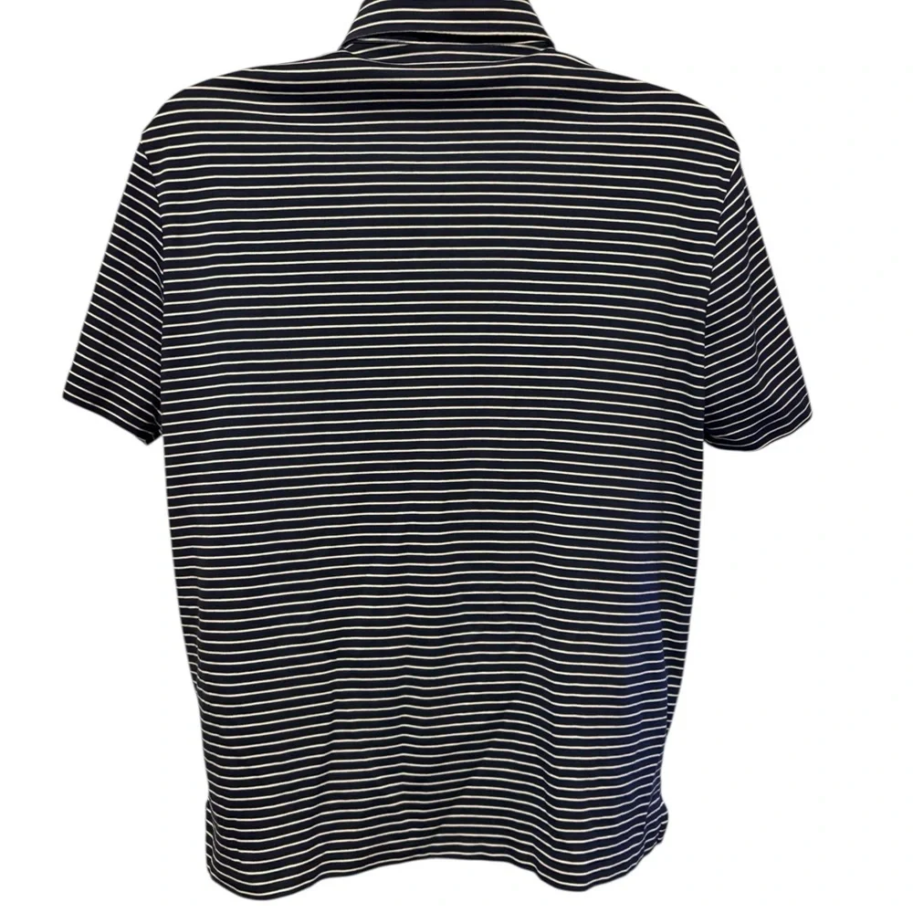 Men’s Polo Ralph Lauren Navy and White Striped Polo Shirt L